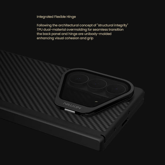 Samsung Galaxy Z Fold8 Ultra 5G - Nillkin CarboProp Magnetic Black Mirror Cover version Aramid fiber Armor Case