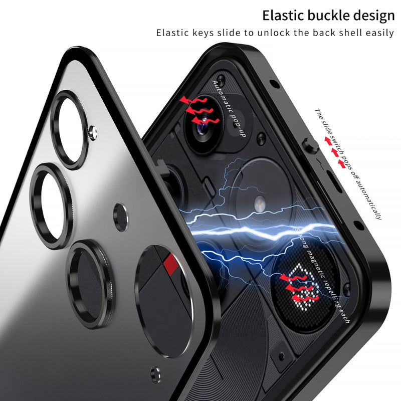 Chargez l&#39;image dans la visionneuse de la galerie, Nothing Phone (3) - Snap Buckle Metal Frame Frosted Phone Case
