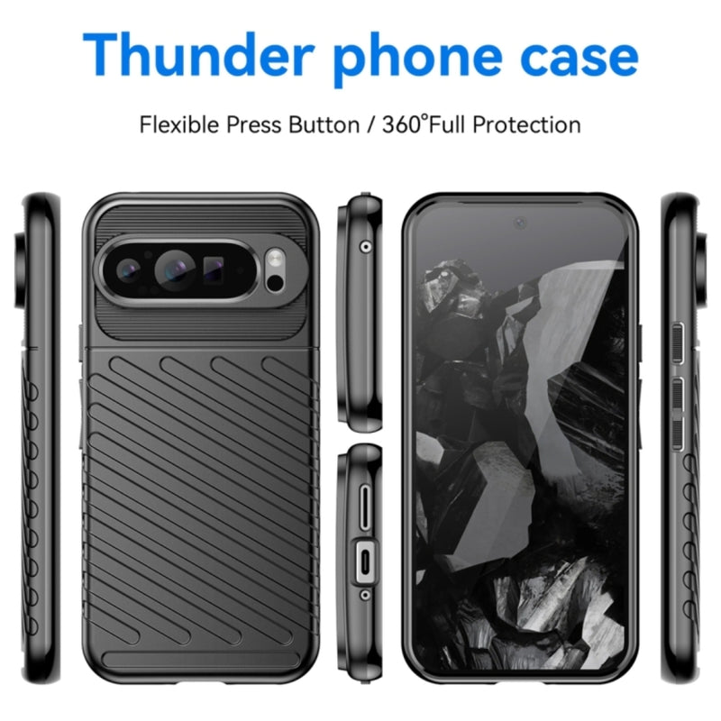 Cargue la imagen en el visor de la galería, Google Pixel 9 Pro XL - Thunder Series Twill Texture Thickened Anti-fall Protection TPU Case - Polar Tech Australia
