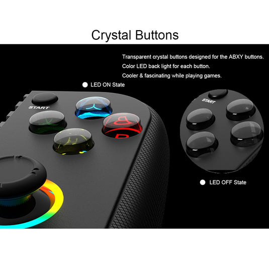 Switch Multi-Function Bluetooth Wireless Game Controller, Compatible with Android/iOS, Dual Vibration, 6-Axis Gyro, Turbo Function