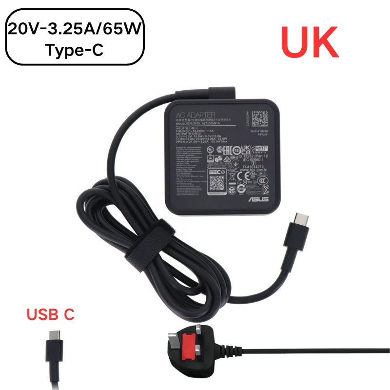 Load image into Gallery viewer, [20V-3.25A/65W][Type-C] ASUS ZenBook S 13 UX5304 - Laptop AC Power Supply Adapter Charger
