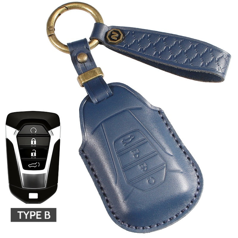 Cargue la imagen en el visor de la galería, Isuzu Genuine Leather Full-cover Design Car Key Case Cover for D-Max, MU-X, Ruimai, RE-MAX
