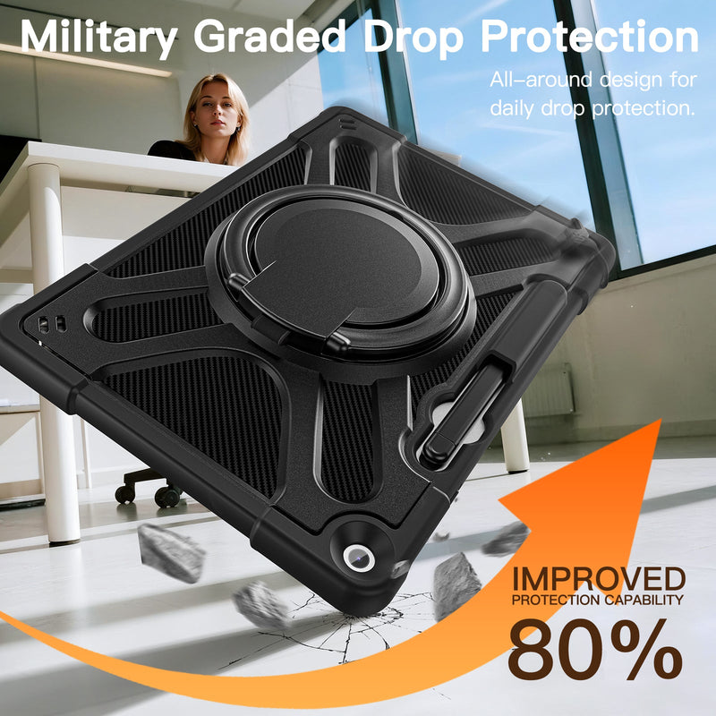 Load image into Gallery viewer, Microsoft Surface Pro 12 (2025) - 360 Degree Rotate Shockproof Heavy Duty Tough Stand Case Cover With Pen Holder
