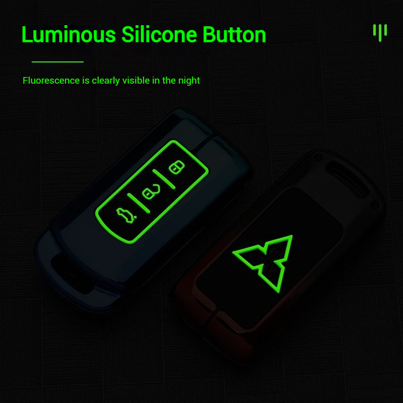 Chargez l&#39;image dans la visionneuse de la galerie, Mitsubishi Zinc Alloy + Silicone Car Key Fob Case Cover For Outlander, Eclipse Cross, ASX, Pajero, Lancer
