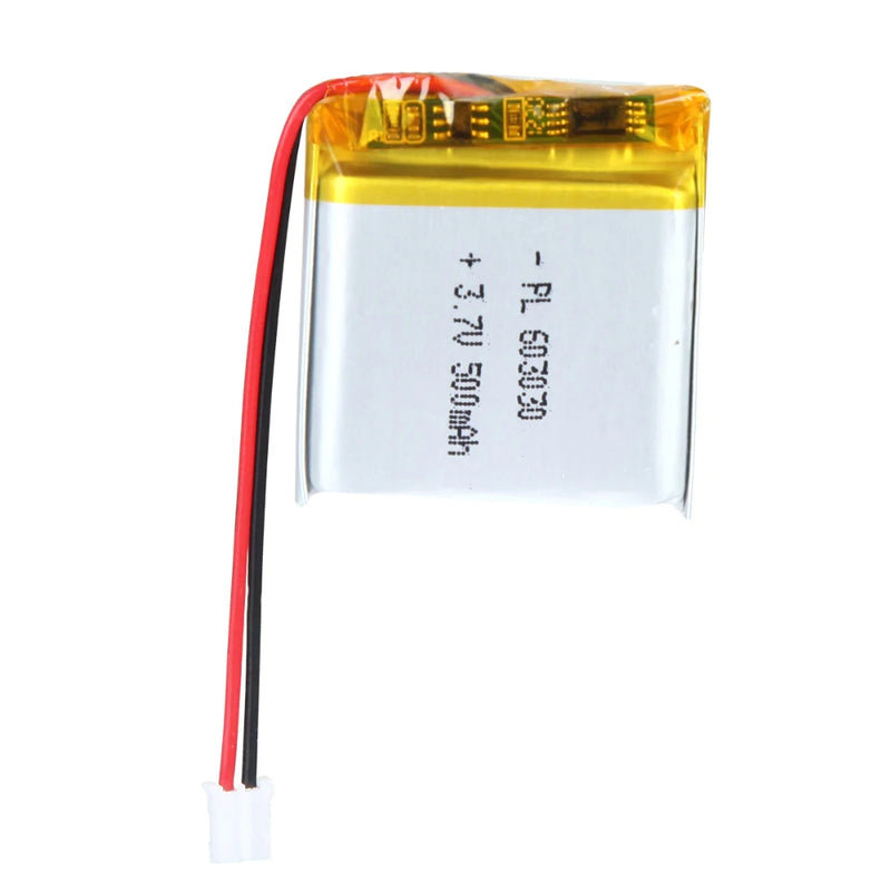 Cargue la imagen en el visor de la galería, [PH2.0-JST Connector][603030] Universal 500mAh 3.7V Rechargeable Li-Ion Lithium Polymer Battery - Polar Tech Australia
