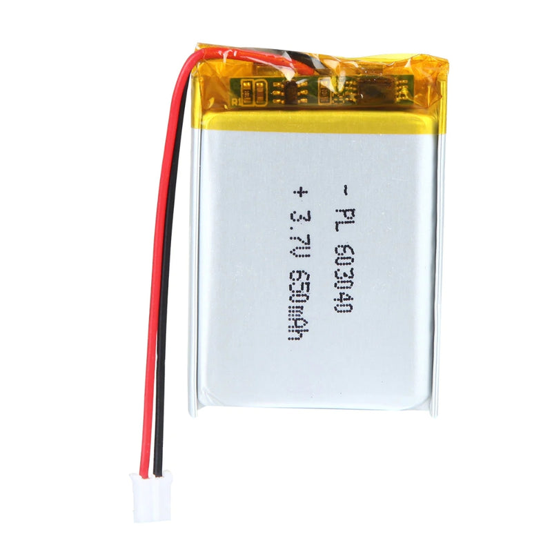 Cargue la imagen en el visor de la galería, [PH2.0-JST Connector][603040] Universal 650mAh 3.7V Rechargeable Li-Ion Lithium Polymer Battery - Polar Tech Australia
