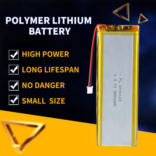 [PH2.0-JST Connector][6042123] Universal 3800mAh 3.7V Rechargeable Li-Ion Lithium Polymer Battery - Polar Tech Australia