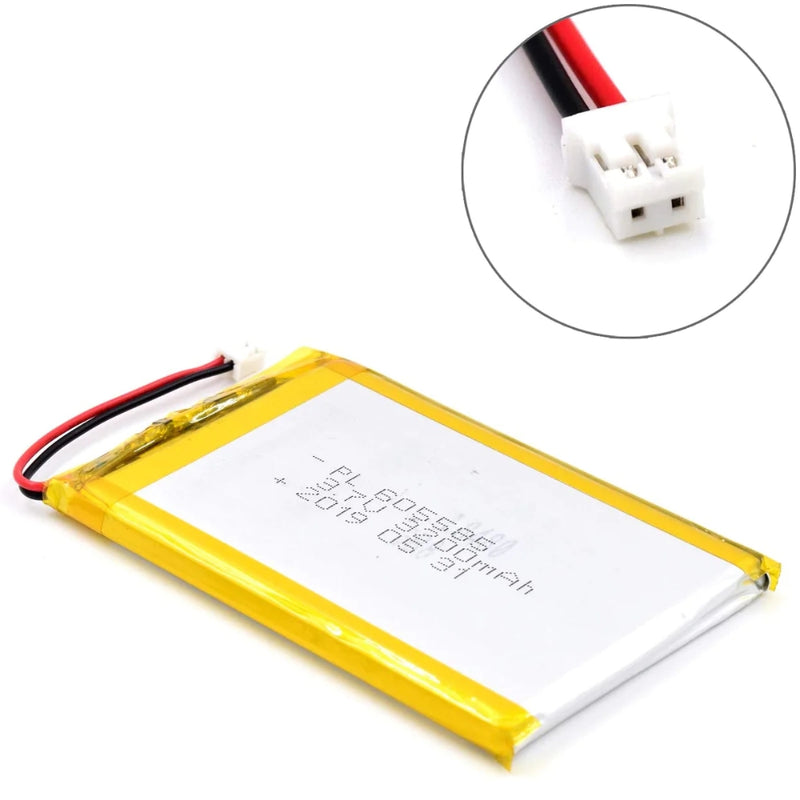 Cargue la imagen en el visor de la galería, [PH2.0-JST Connector][605585] Universal 3200mAh 3.7V Rechargeable Li-Ion Lithium Polymer Battery - Polar Tech Australia
