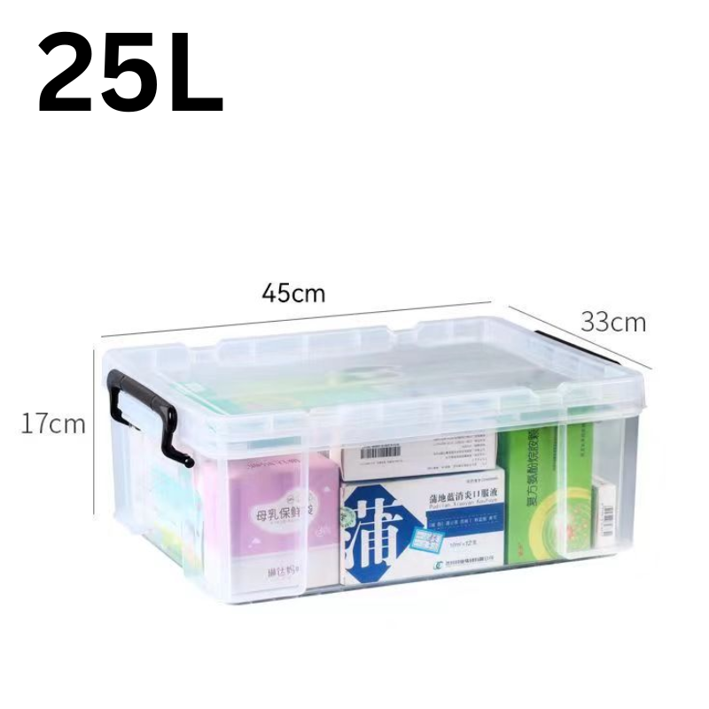 Load image into Gallery viewer, [4Pcs Set] Heavy Duty Extra Thick 17L 25L 40L 60L Clear Food Grade Stackable Plastic Storage Bins Box Container With Lid - Polar Tech Australia
