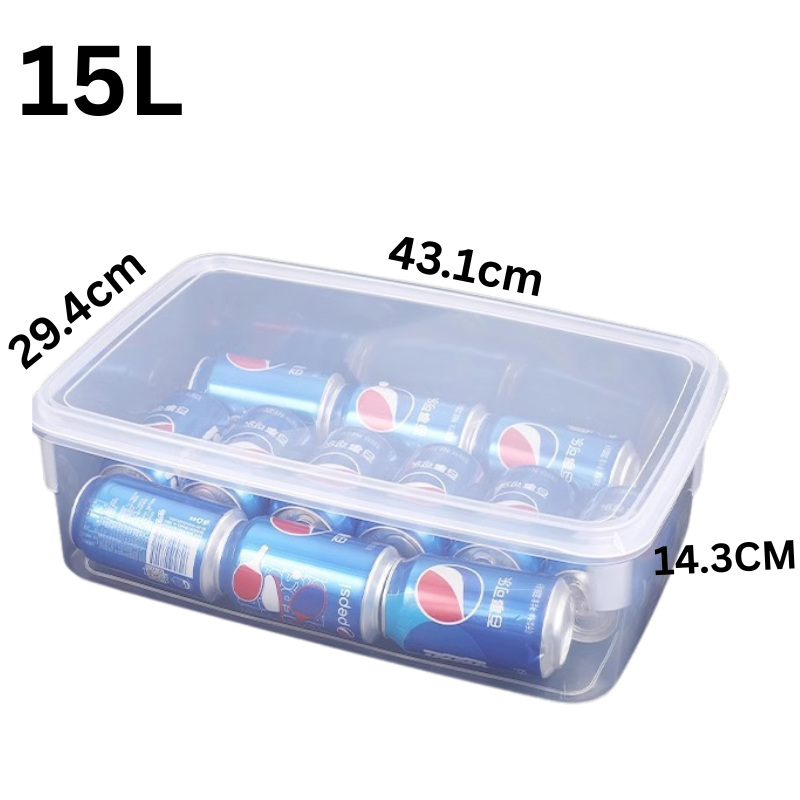 Load image into Gallery viewer, [15L] Heavy Duty Clear Food Grade Stackable Plastic Storage Bins Container Box With Lid - Polar Tech Australia
