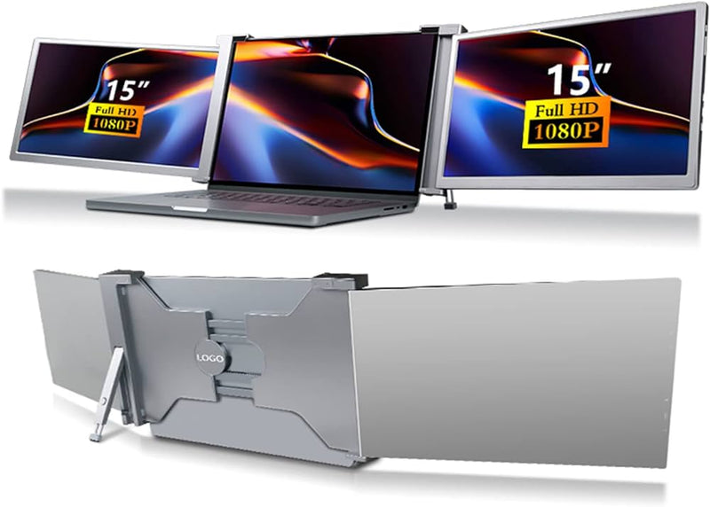 Load image into Gallery viewer, Universal Portable FHD Triple-Screen Monitor Laptop Expansion Screen For 13-17 inch Laptop &amp; MacBook - Polar Tech Australia
