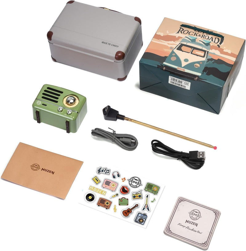 Load image into Gallery viewer, Muzen OTR Metal Portable Bluetooth Speaker / FM Radio - Green - Polar Tech Australia
