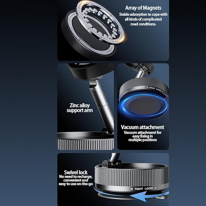 Chargez l&#39;image dans la visionneuse de la galerie, [K10A] Universal Super Strong Secure Vacuum Suction Magnet Phone Holder - Polar Tech Australia
