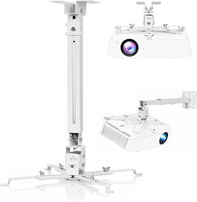 Chargez l'image dans la visionneuse de la galerie, Universal Retractable Extension Aluminum Projector Ceiling/Wall Mount Bracket Holder (4 Screws Mounting Type) - Polar Tech Australia
