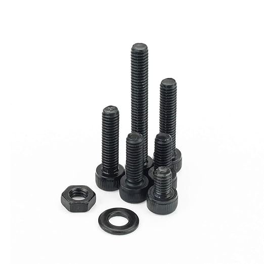 Cargue la imagen en el visor de la galería, [1200 Pieces] Stainless Steel Black M2 M3 M4 Hex Socket Screws, Bolts, Nuts &amp; Washers Set with Storage Box
