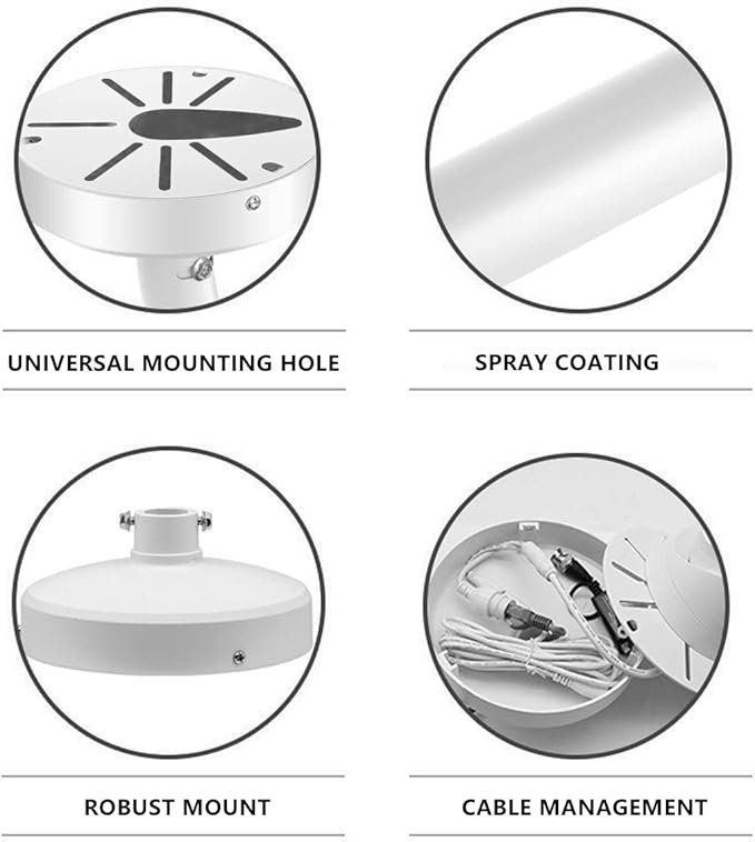 Load image into Gallery viewer, [Fixed Length] Universal Aluminium CCTV Dome Camera Ceiling Mount Extension Bracket Holder - Polar Tech Australia
