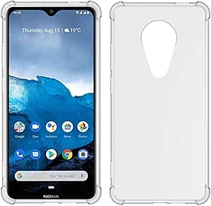 Nokia 7.2 - AirPillow Cushion Transparent Soft Clear TPU Four Corners Protective Case - Polar Tech Australia