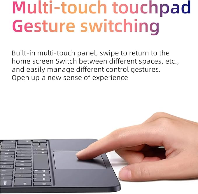 Load image into Gallery viewer, KIBO Apple iPad Mini 8.3&#39;&#39; 6/7th Gen (2021/2024) - Easy-Set Floating Cantilever Stand Precision Multi-Touch Trackpad Smart Wireless Keyboard Case With Backlit Keys
