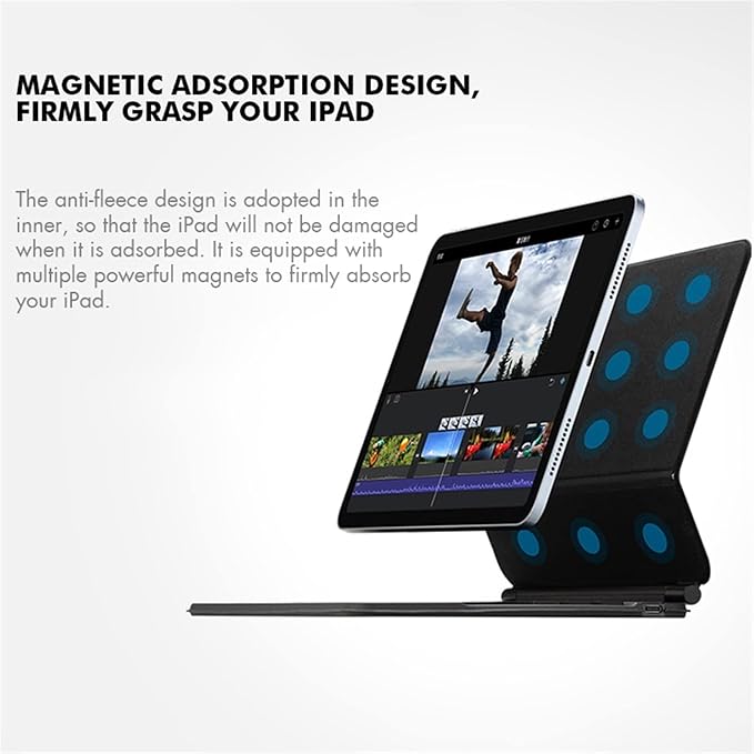 Chargez l&#39;image dans la visionneuse de la galerie, Apple iPad Mini 8.3&#39;&#39; 6/7th Gen (2021/2024) - Easy-Set Floating Cantilever Stand Precision Multi-Touch Trackpad Smart Wireless Keyboard Case With Backlit Keys
