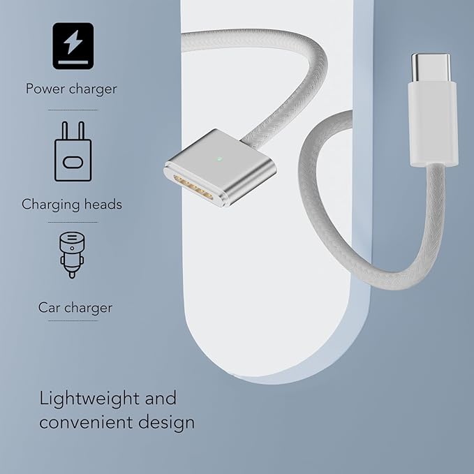 Chargez l&#39;image dans la visionneuse de la galerie, [2M] Type-C / USB-C to Magsafe 3 PD 140W Braided Heavy Duty Cable - Polar Tech Australia
