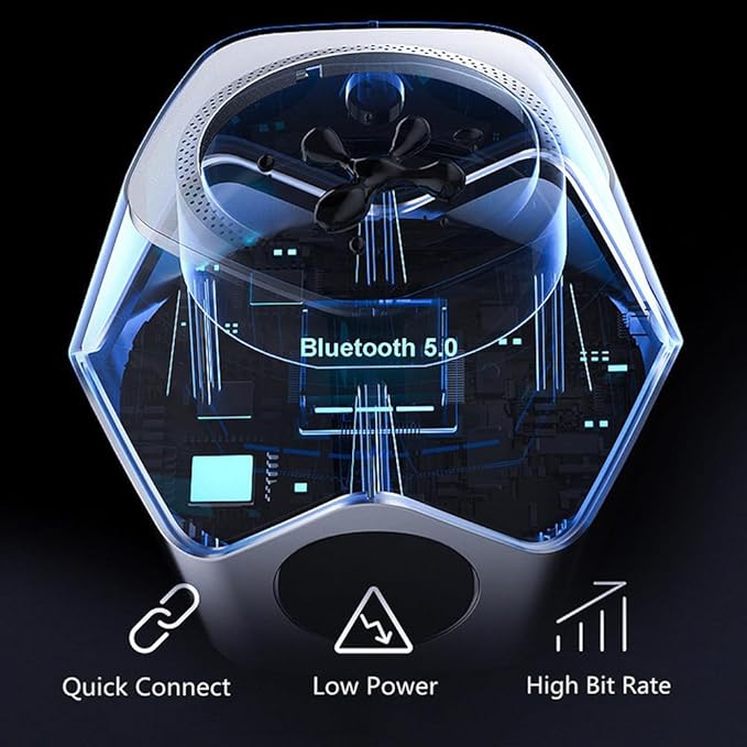 Cargue la imagen en el visor de la galería, Magnetic Fluid Speaker, Dancing Ferrofluid Music Rhythm Lamp, 360° Surround Sound Touch Wireless Bluetooth Speaker, Shocked Bass Subwoofer Living Room Desktop

