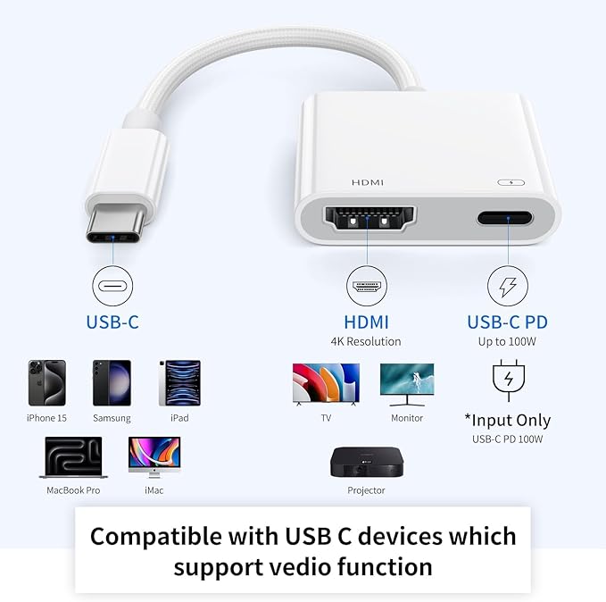 Load image into Gallery viewer, Type C / USB C to HDMI (4K@30Hz) &amp; PD 100W Splitter Adapter - Polar Tech Australia
