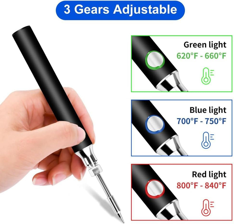 Chargez l&#39;image dans la visionneuse de la galerie, [USB Powered][Max 450℃] Komax 3 Level Adjustable Temperature Portable Type-C Powered Soldering Iron Station - Polar Tech Australia
