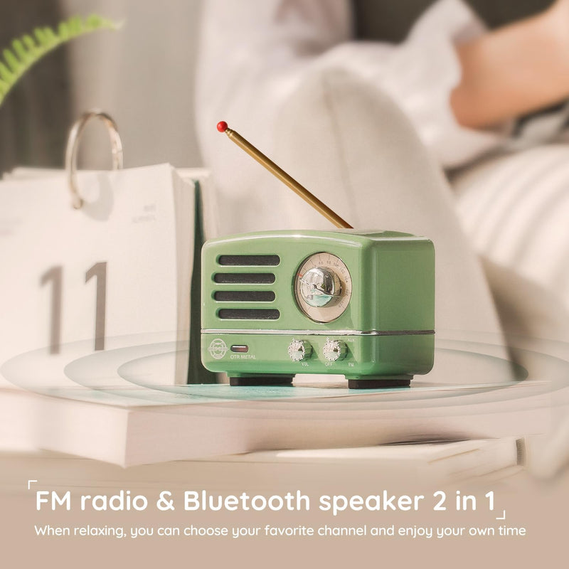 Load image into Gallery viewer, Muzen OTR Metal Portable Bluetooth Speaker / FM Radio - Black - Polar Tech Australia
