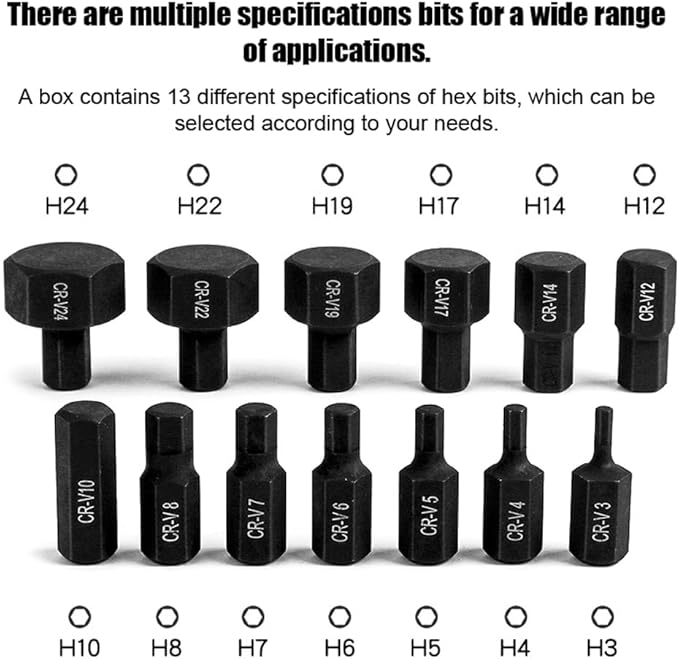 Load image into Gallery viewer, Hi-Spec 14 in 1 Multiple Size CR-V Steel Hex Bit Socket With Storage Case
