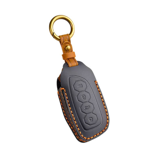Great Wall Handcrafted Genuine Leather Car Key Fob Case Cover For Haval F5, M6, H6, Shenshou, Cool Dog, Soar Max