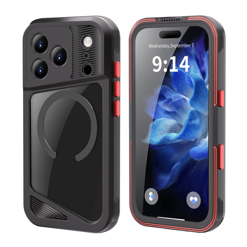 Chargez l'image dans la visionneuse de la galerie, [Magsafe Compatible] [GTM Series][Latest Version] Apple iPhone 17/Air/Pro/Pro Max - Redpepper Shellbox Full Covered Metal Waterproof Heavy Duty Tough Armor Case
