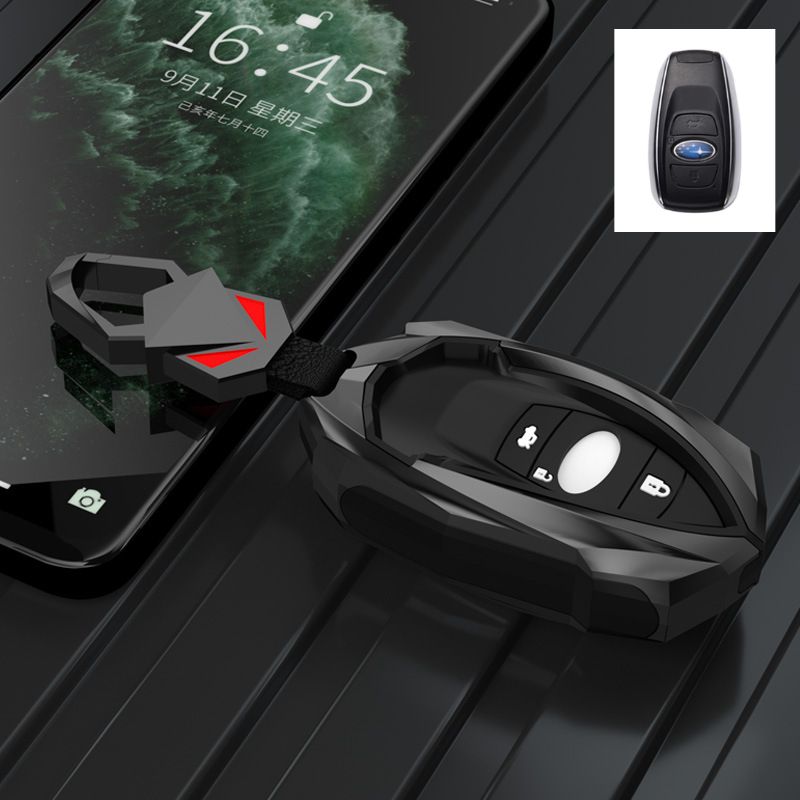 Chargez l&#39;image dans la visionneuse de la galerie, Subaru Mech-style Metal + TPU Full Protection Car Key Fob Case Cover For Outback, Forester, Impreza, WRX, XV, Crosstrek, Legacy

