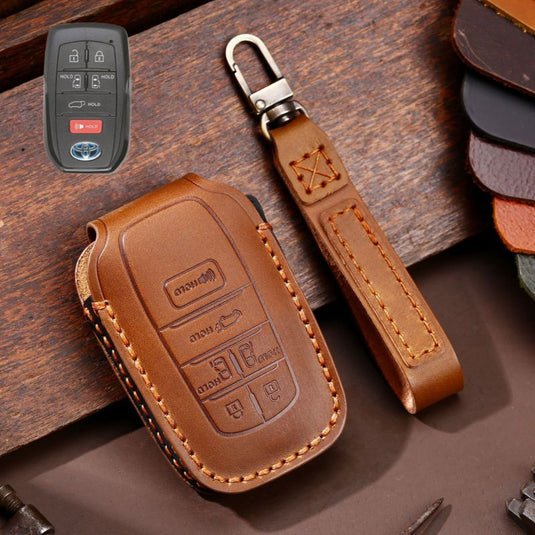 Toyota Handcrafted Genuine Leather Car Key Fob Protective Case Cover For Highlander, RAV4, Camry, Sienna, Tacoma, 4Runner, Tundra, Sequoia, Land Cruiser - i-Station Mobile Phone & Electronic Device Repair and Accessories