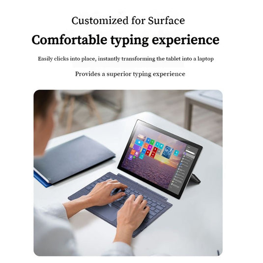 [With RGB Backlit] Microsoft Surface Pro 8/9/10/X/11 - Compatible with Lightweight Wireless Bluetooth Magnetic Touch Keyboard