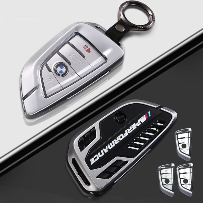 Cargue la imagen en el visor de la galería, BMW Carbon Fiber Metal Protective Car Key Fob Case Cover For 1, 3, 4, 5, 6 Series, X3, X5, X6, X7 - Polar Tech Australia
