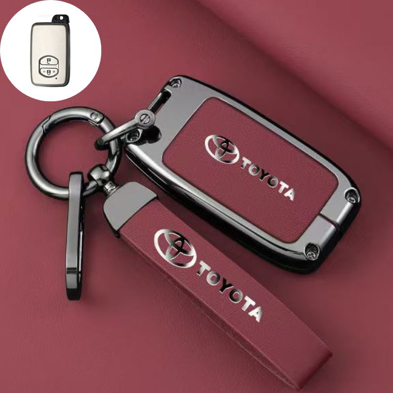 Load image into Gallery viewer, Toyota Full Metal  Coverage + PU Leather Car Key Fob Case Cover For Corolla, Camry, Prado, Avalon - i-Station Mobile Phone &amp; Electronic Device Repair and Accessories
