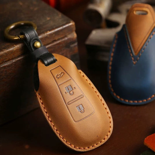 Suzuki Handcrafted Genuine Leather Car Key Fob Case Cover For Vitara, SX4, S-Cross, Ciaz, Baleno