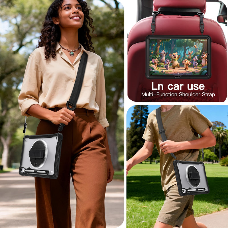 Load image into Gallery viewer, [Built-in Stand] Samsung Galaxy Tab S11 (2025) 11"360° Rotatable EVA Protection with Hand Strap - Polar Tech Australia
