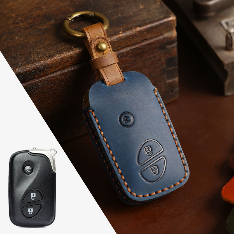 Cargue la imagen en el visor de la galería, Lexus Handcrafted Genuine Leather Car Key Fob Case Cover For RX270, ES240, LX570
