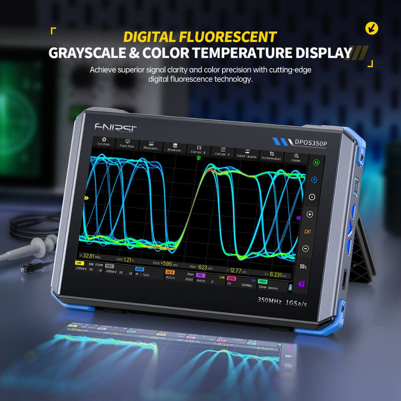 Chargez l'image dans la visionneuse de la galerie, [DPOS350P] FNIRSI 4-IN-1 350MHz 1GSPS Tablet Oscilloscope Signal Generator Spectrum Analyzer Frequency Response Analyzer
