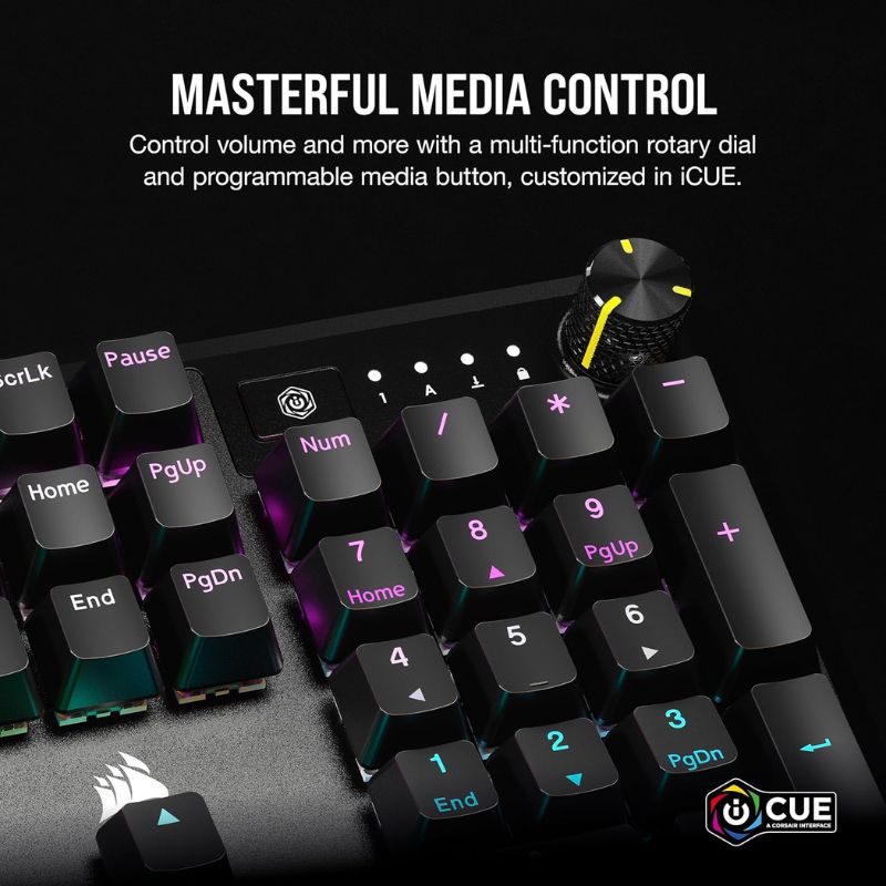 Load image into Gallery viewer, CORSAIR K70 CORE RGB Mechanical Gaming Keyboard - CORSAIR Red Linear Keyswitches - Sound Dampening - Media Control Dial - iCUE Compatible - Polar Tech Australia

