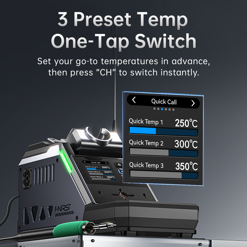 Cargue la imagen en el visor de la galería, [DWS-P2] FNIRSI All-in-One F210 / F245 Smart Digital Display Constant-Temperature Soldering Station
