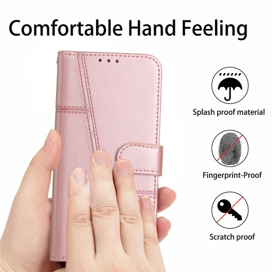 Motorola Moto G Power (2024) - Stitching Calf Texture Buckle Leather Phone Case