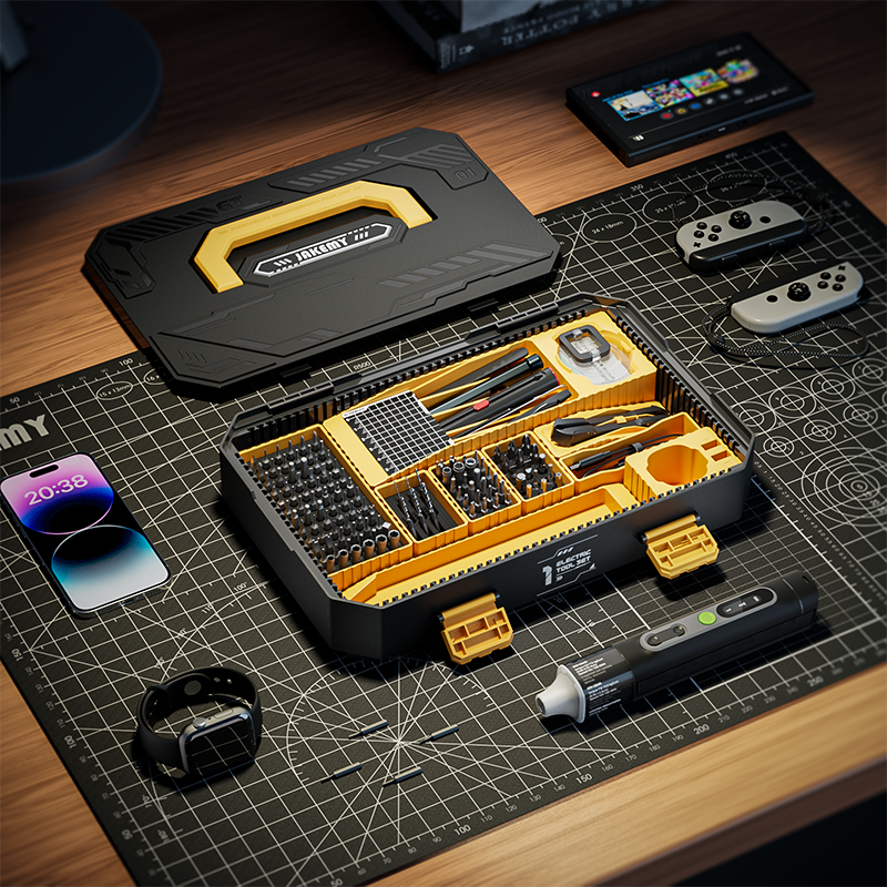 Load image into Gallery viewer, [JM-8198] Jakemy 135-in-1 Modular Manual Toolbox with Electric Screwdriver Handle &amp; 117 Precision Bits - Polar Tech Australia
