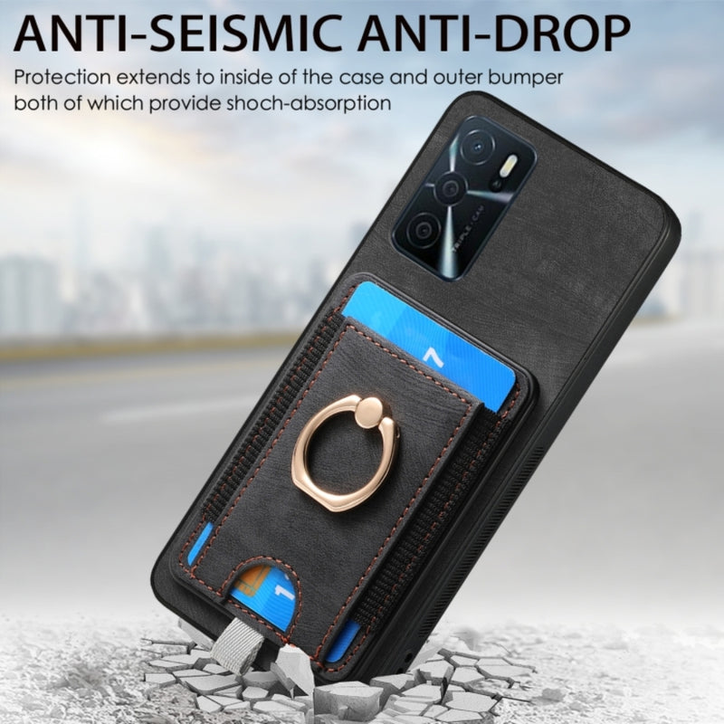 Cargue la imagen en el visor de la galería, OPPO A38 4G/A18 4G - Retro Splitable Magnetic Card Bag Leather Phone Case - Polar Tech Australia
