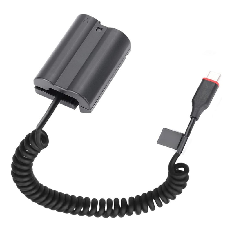Load image into Gallery viewer, [EN-EL15][Type-C] Nikon Z5 Z6 Z7 D750 D810 D800 D7500 D7200 D7100 D850 D7000 - Cameras Spring Cable Dummy Battery - Polar Tech Australia
