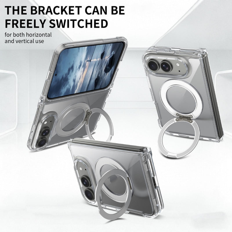Chargez l'image dans la visionneuse de la galerie, Apple iPhone Ultra / Fold - Scratch-proof Transparent Rotating Holder Magnetic Phone Case
