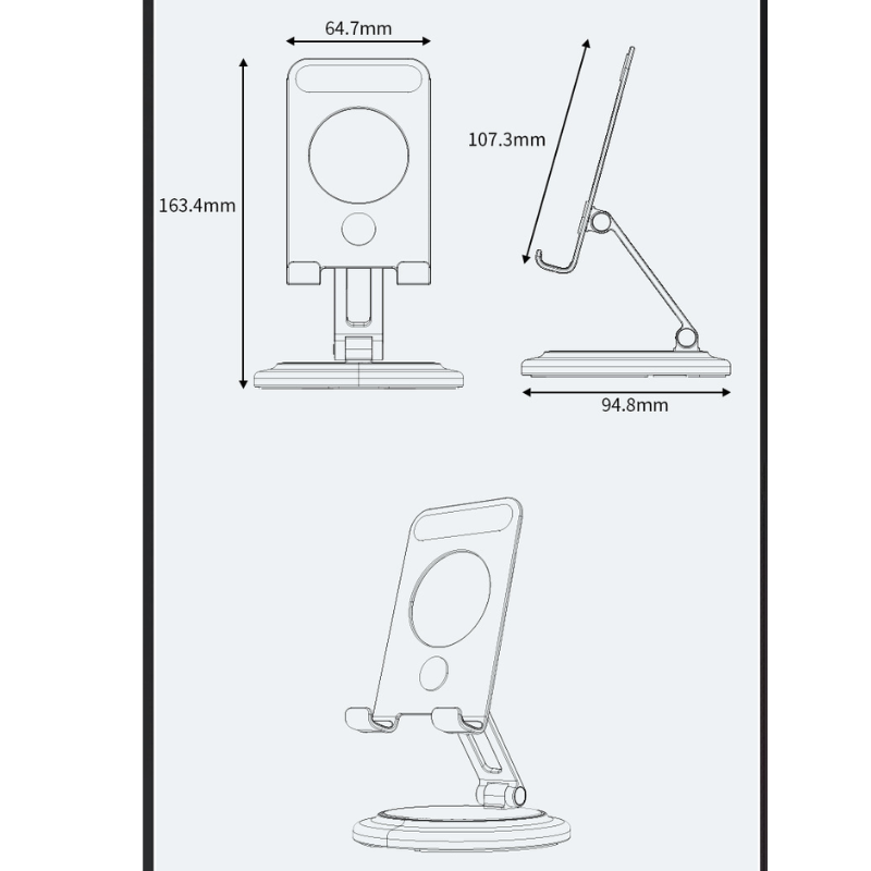 Load image into Gallery viewer, Boneruy 360-Degree Rotating Phone and Tablet Stand - Foldable Aluminum Alloy Holder - Polar Tech Australia
