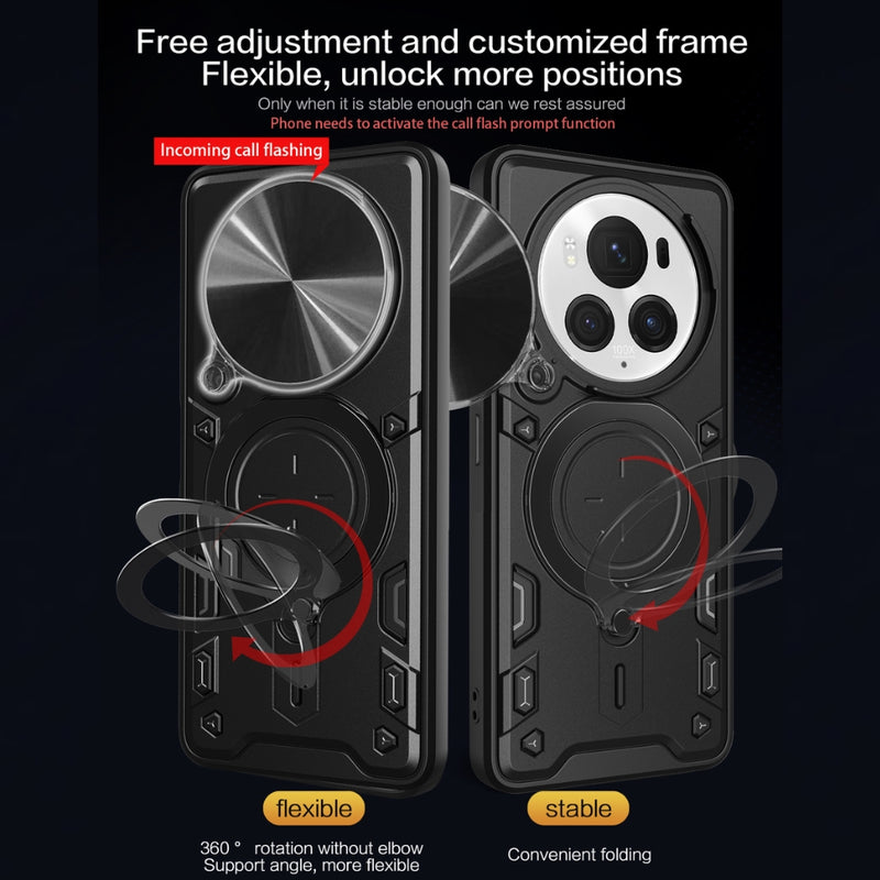 Load image into Gallery viewer, Honor Magic6 Pro (BVL-AN16, BVL-N49) - Heavy Duty Sliding Camshield Ringer Holder Phone Case
