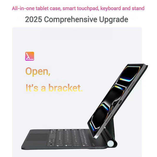 Pogo Pin Magic Keyboard Case For IPad Pro 11 12.9 13 M2 M4 2024 Cover IPad Air 13'' 11'' 2025 Air 4 Air 5 10.9 Case Multi-Touch - 7